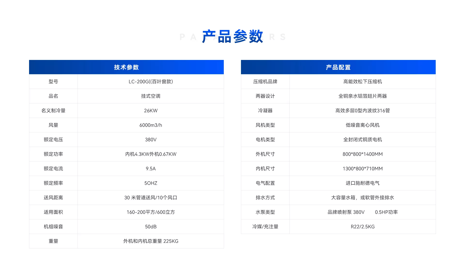 挂式百叶窗款5HP